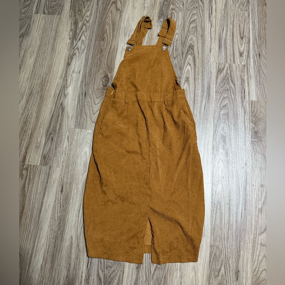 SHEIN Tan Corduroy Dress
